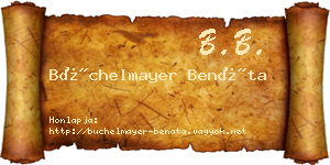 Büchelmayer Benáta névjegykártya